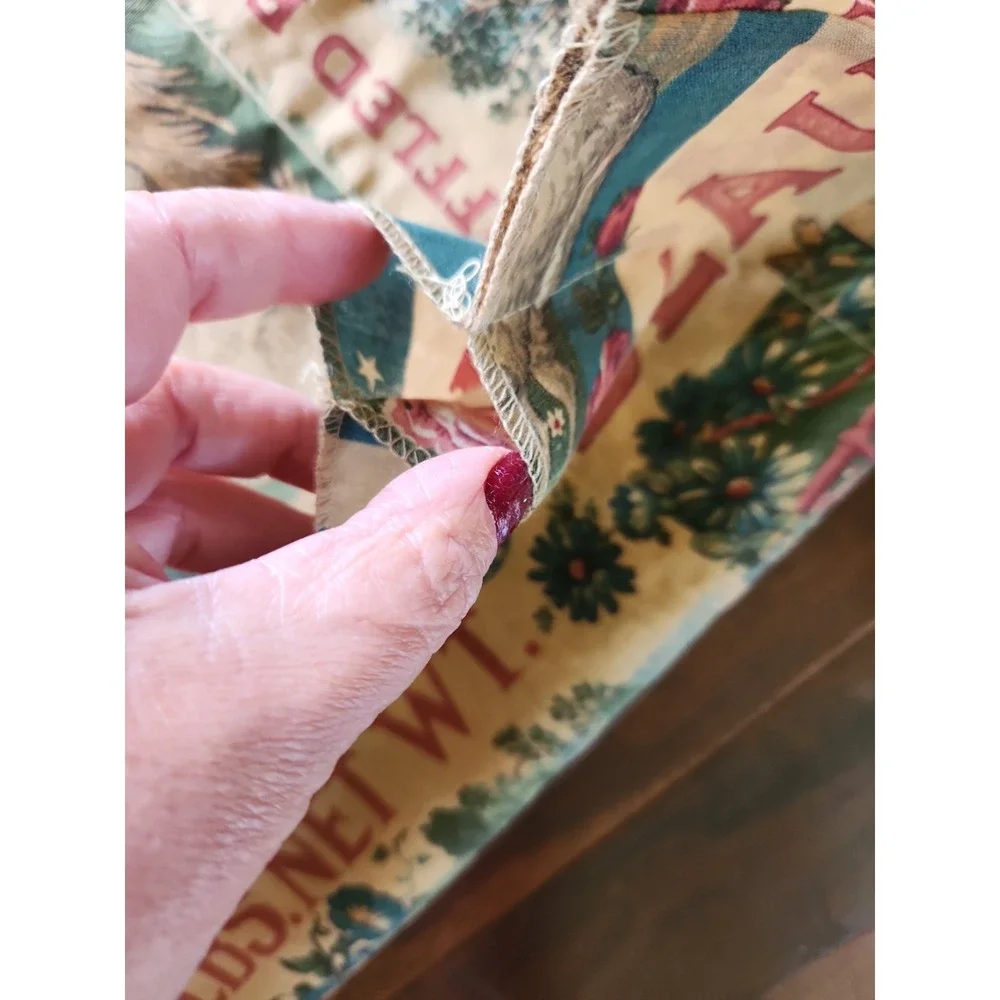 Vtg Fabric Valance Country Farm Cow Pig Cottagecore Joann Kessler 69